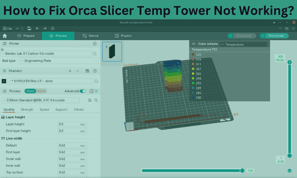 How to Fix Orca Slicer Temp Tower Not Working: Troubleshooting Tips